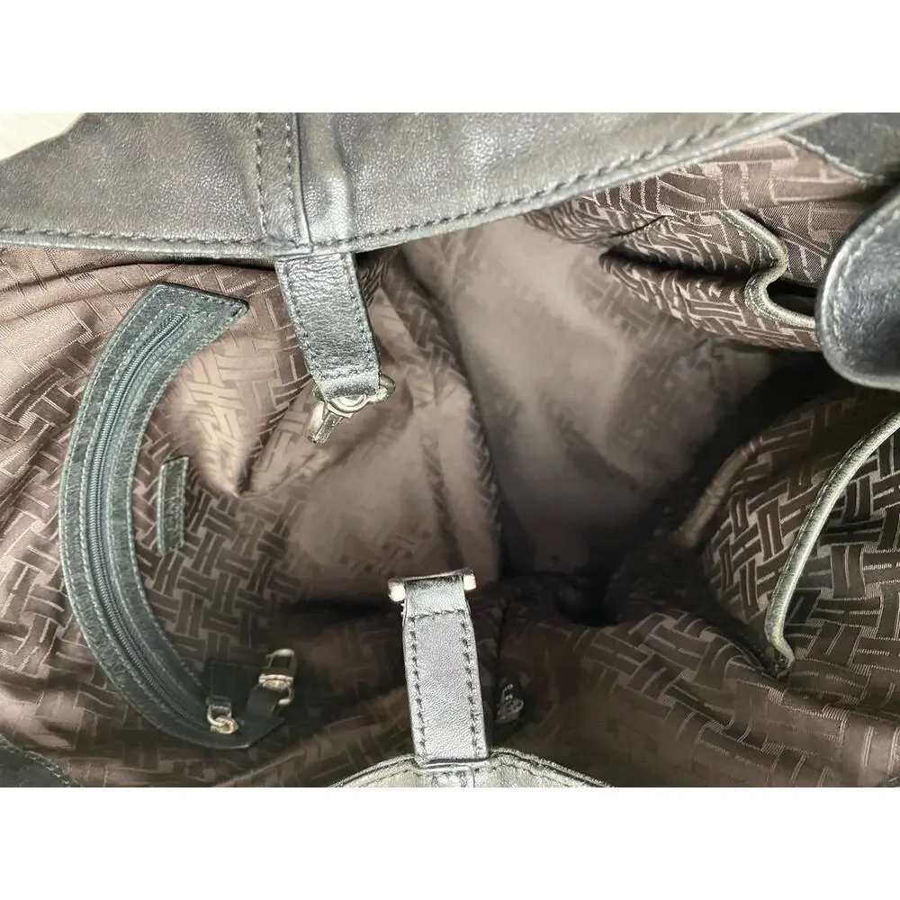 Cole Haan Black Soft Leather Hobo Handbag Purse‎ *